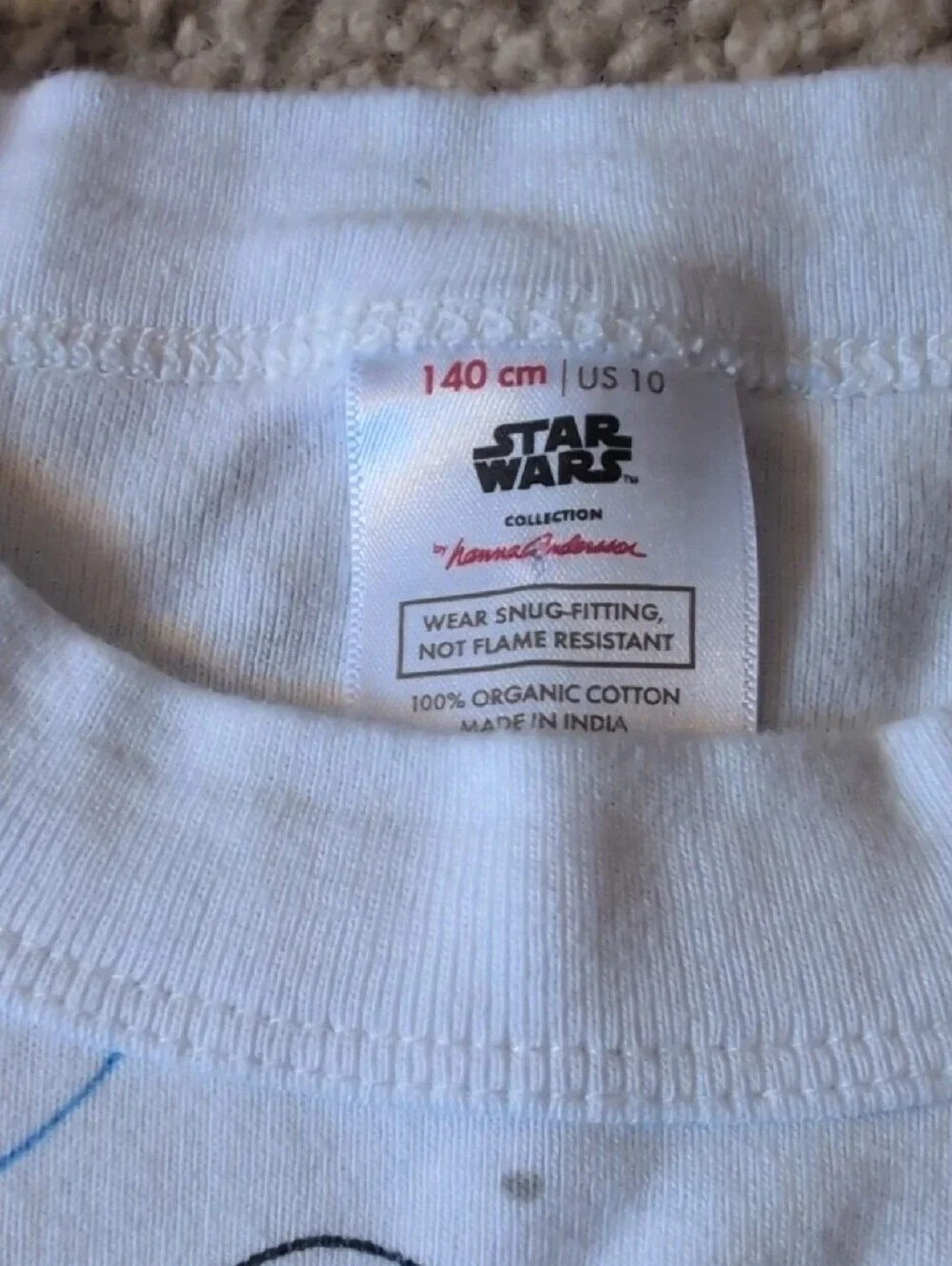 Hanna Andersson White Long-Sleeve Star & Character Print Tee Star Wars